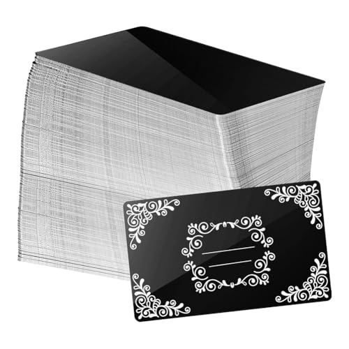 KEALBAUS 180 Stück Gravur auf blankem Metall, farbige Aluminiumfolie, Visitenkartengravur, Basteln, Karten, Geschenke A von KEALBAUS