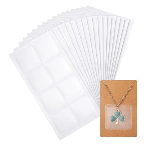 KEALBAUS 240 Stück Selbstklebende Taschen für Halsketten, Präsentationstüten, Taschen für Halsketten, Ohrringe, Kartenhalter, Verpackungsbeutel von KEALBAUS