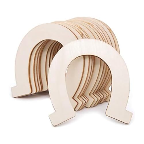 KEALBAUS 48 Stück Ausstecher aus Rohholz in Hufeisenform, wie abgebildet, Hufeisen aus Holz für Basteln, Party, Hochzeit und Geburtstag KEALBAUS 48 Stück Ausstecher aus Rohholz in Hufeisenform, wie abgebildet, Hufeisen aus Holz für Basteln, Party, Hochzeit und Geburtstag von KEALBAUS