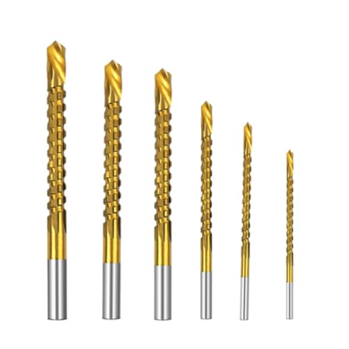 KEALBAUS 6-teiliges Bohrer-Set mit Titanbeschichtung, Spiralbohrer, Verbundbohrer, Spiralbohrer von KEALBAUS