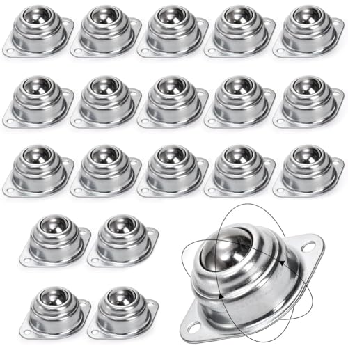 KEALBAUS Packung mit 20 Kugellagern, Drehkugelrollen aus Stahl, Schraubkugel mit Doppelloch, geeignet für Rollenhalterungen KEALBAUS Packung mit 20 Kugellagern, Drehkugelrollen aus Stahl, Schraubkugel mit Doppelloch, geeignet für Rollenhalterungen von KEALBAUS