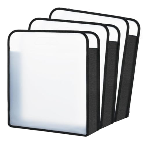 KEALBAUS Packung mit 3 Aufbewahrungsboxen aus Papier für Scrapbooking, ausziehbares Papier für 12 x 12 Blätter, Aufbewahrung für Papier für Scrapbooking, Schwarz von KEALBAUS