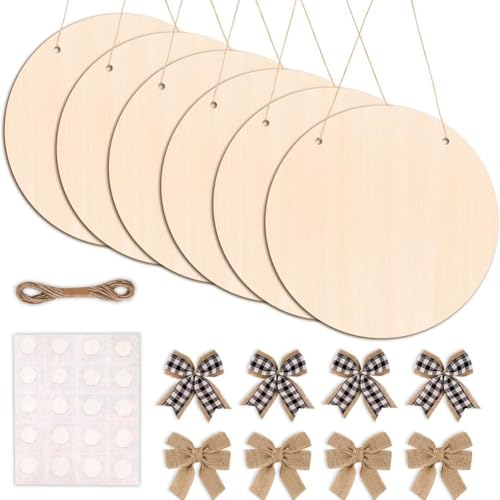 KEALBAUS Packung mit 6 Holzringen, nicht zum Basteln, Türaufhängung aus Holz, 33,6 cm, rund KEALBAUS Packung mit 6 Holzringen, nicht zum Basteln, Türaufhängung aus Holz, 33,6 cm, rund von KEALBAUS