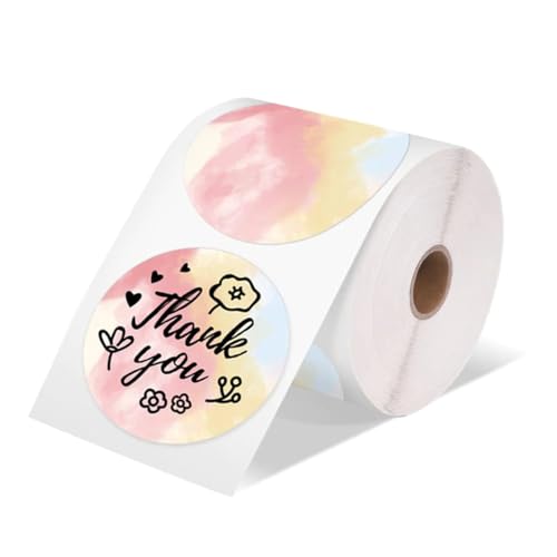 KEALBAUS Versandetikett für Drucker, selbstklebend, rund, quadratisches Etikett, DIY, Logo, 2 x 2, gemischt, 750 Stück, einfach zu verwenden von KEALBAUS