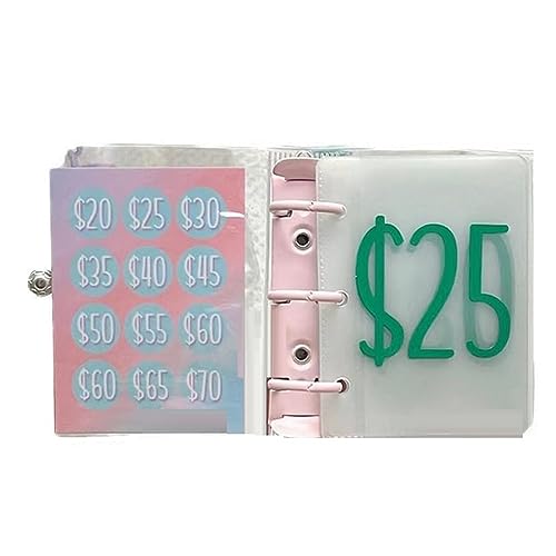 KEALBAUS Wiederverwendbares Budgetbuch, mit Geldumschlägen, Geldordner, Rosa KEALBAUS Wiederverwendbares Budgetbuch, mit Geldumschlägen, Geldordner, Rosa von KEALBAUS