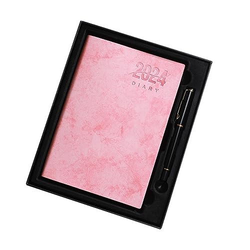 KEALBAUS Wochenkalender 2024, A5, Jahresplaner, Hardcover mit Weihnachtsgeschenk, Rosa, einfach zu verwenden von KEALBAUS
