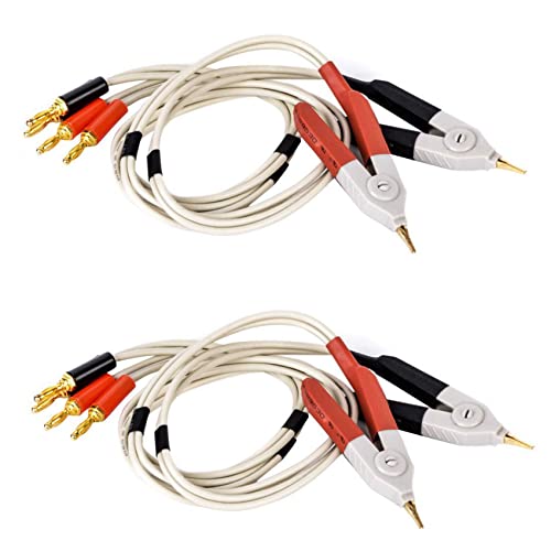 KEALLANS 2 Paar isolierte Bananensteckerklemmen mit niedrigem Widerstand LCR Zange Sonde Pisten Tester Terminal Kelvin von KEALLANS