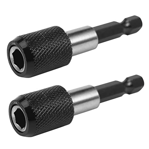 KEALLANS 2 x Bohrfutteradapter für Bithalter mit Sechskantschaft mit Schlagschraube, 1/4 Zoll (6,35 mm) von KEALLANS