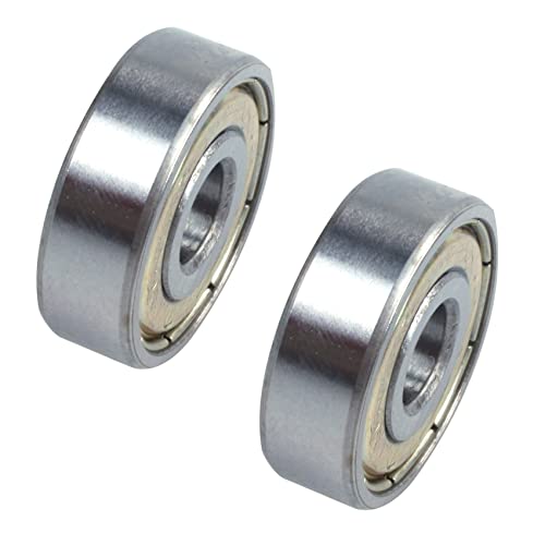 KEALLANS 2 x Rillenkugellager aus versilbertem Metall, 627Z, 7 mm x 22 mm x 8 mm von KEALLANS