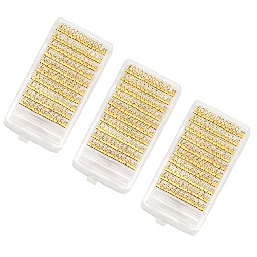 KEALLANS 30 Sets 3D Metall Regale Einstell Bares Preis Quadrat Kit Gold von KEALLANS