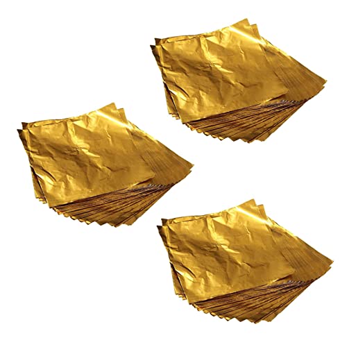 KEALLANS 300 Stück Verpackung aus Aluminiumfolie für Bonbons, Schokolade, Gold von KEALLANS