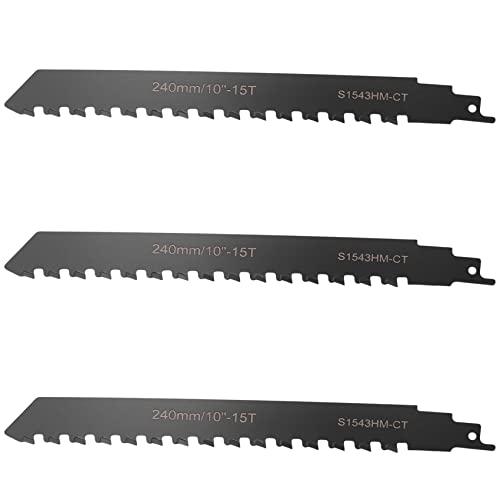 KEALLANS 3X Säbelsägeblatt Hartmetall Wolframkarbid zum Schneiden Von Porösem Beton, Faserzement, Ziegel 240 mm/9,45 KEALLANS 3X Säbelsägeblatt Hartmetall Wolframkarbid zum Schneiden Von Porösem Beton, Faserzement, Ziegel 240 mm/9,45 von KEALLANS