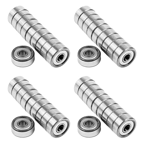KEALLANS 40 Stück Radialkugellager, metrisch, geschirmt, aus versiegeltem Metall, Miniatur-Modell: 604 Zz, 4 x 12 x 4 mm von KEALLANS