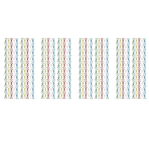 KEALLANS 400Pcs Knochenformige Mehrfarbige Bueroklammern Aus Metall von KEALLANS