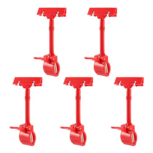 KEALLANS 5 x Warenzeichen im Detail für Karten, Preisschild, Halterung, Klammer, Clip, Rot von KEALLANS