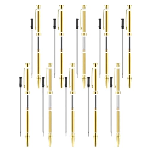 KEALLANS Kugelschreiber-Set zum Drehen auf Holz, gedrehter Stift, aus Holz, goldfarben KEALLANS Kugelschreiber-Set zum Drehen auf Holz, gedrehter Stift, aus Holz, goldfarben von KEALLANS