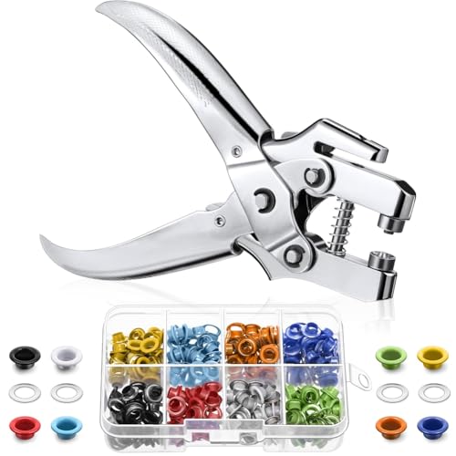 KEALLANS Ösen-Werkzeugset 3/16 Zoll, Set mit Ösenzange, Lochzange für Ösen, für Schuhe, Kleidung von KEALLANS