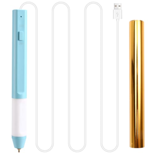 KEALLANS Set mit Heizstiften mit USB-Anschluss, für Heißprägung mit Goldfolienspitze, Zeichenstift für Heißfolien, Heißfolien-Stift von KEALLANS