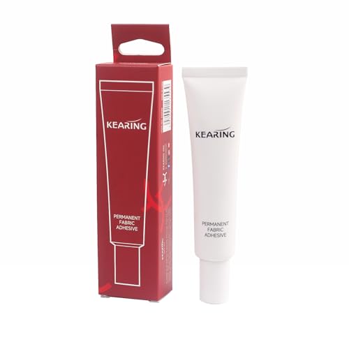 KEARING Permanenter Textilkleber 40ml – Waschmaschinenfester Stoffkleber extra stark, wasserfest & ungiftig, ideal zum Stoff kleben statt nähen, für Baumwolle, Denim, Leder, Polyester & Filz KEARING Permanenter Textilkleber 40ml – Waschmaschinenfester Stoffkleber extra stark, wasserfest & ungiftig, ideal zum Stoff kleben statt nähen, für Baumwolle, Denim, Leder, Polyester & Filz von KEARING