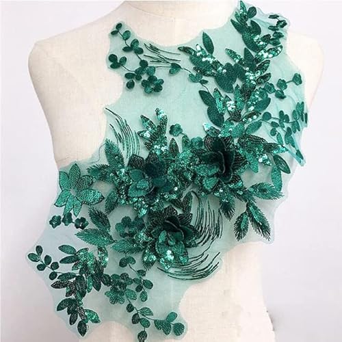 Grüne Spitze-Blumen-Stickerei-Patches zum Aufnähen auf Kleidung, Kleid, Chiffon-Applikationen, Reparatur, Handarbeit Grüne Spitze-Blumen-Stickerei-Patches zum Aufnähen auf Kleidung, Kleid, Chiffon-Applikationen, Reparatur, Handarbeit von KEBOOT