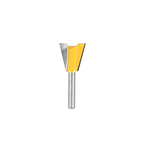 KEEBI 1 Stück Schwalbenschwanz-Fräser, 6 mm 6,35 mm Schaft, Schwalbenschwanzverbindung, Fräser, 14 Grad, Holzbearbeitungs-Fräser, Gravur-Bits, Stirnfräser (Cutting Edge Length : 6x12.7) von KEEBI