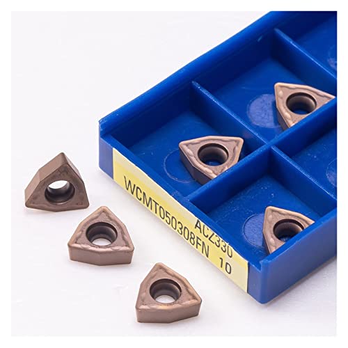 KEEBI Hartmetall-Dreheinsätze 10 Stück WCMT WCMX Hartmetallklinge, WCMT050308 WCMT040208 WCMT06T308 WCMX030208 WCMT080412FN FN-Fräser (Angle : WCMT080412FN) von KEEBI