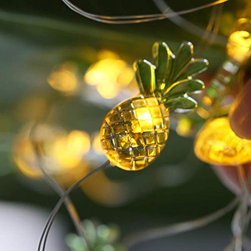 KEEDA 30LED Kupferdraht Lichterkette Batteriebetrieben Dekorative Lichter für Urlaub Weihnachten Hochzeit Party (Ananas) von KEEDA