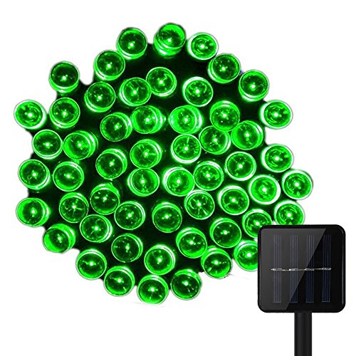 Keeda LEDs, wasserdicht, Solar-Lichterkette,17 Meter, zur Dekoration, 100 Stück, Grün, Grün von KEEDA