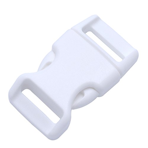 15 Stück Plastik-Schnallen mit gebogenen Seiten, Schnellverschlüsse für Paracord-Armbänder, Haustier-Halsbänder, Rucksackschnallen, 15 mm weiß 15 Stück Plastik-Schnallen mit gebogenen Seiten, Schnellverschlüsse für Paracord-Armbänder, Haustier-Halsbänder, Rucksackschnallen, 15 mm weiß von KEEJEA