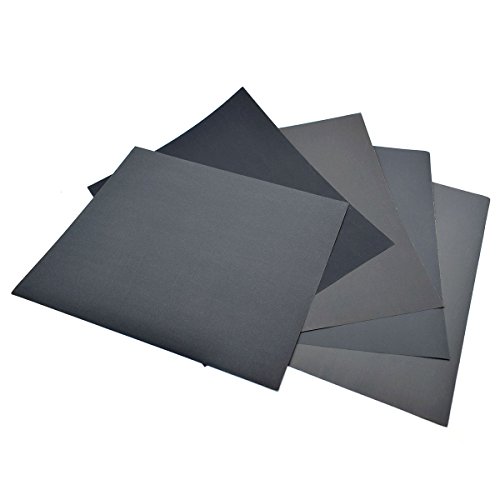 230 x 280 mm gemischte Körnungen 1 Stück x (800/1000/1200/1500/2000) Schleifpapier trocken nass wasserfest Papier 5 Stück von KEEJEA