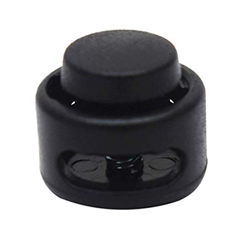 Kordelstopper aus schwarzem Kunststoff, Mini-Größe, 11,5 mm x 13 mm, für Kordelzüge, 25 Stück Kordelstopper aus schwarzem Kunststoff, Mini-Größe, 11,5 mm x 13 mm, für Kordelzüge, 25 Stück von KEEJEA
