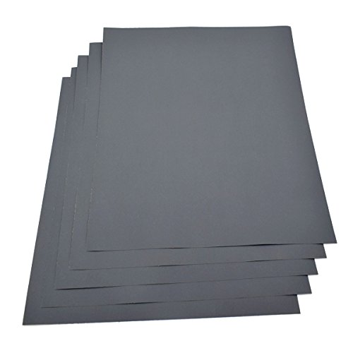Schleifpapier, Sandpapier, 230 x 280 mm, Körnung 1500, wasserdichtes Papier, feucht/trocken verwendbar, Siliziumkarbid, 5 Bögen Schleifpapier, Sandpapier, 230 x 280 mm, Körnung 1500, wasserdichtes Papier, feucht/trocken verwendbar, Siliziumkarbid, 5 Bögen von KEEJEA