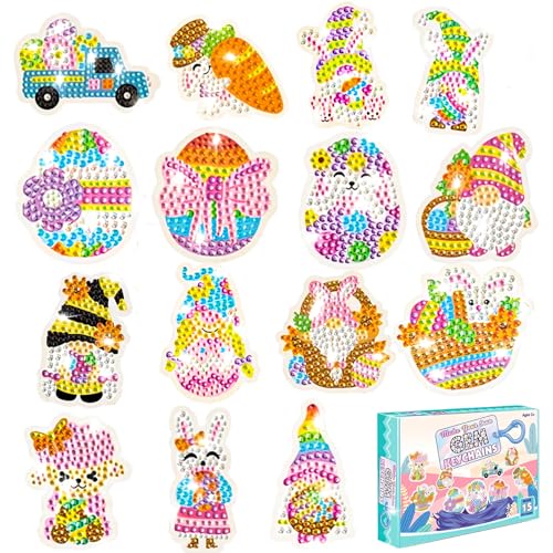 KEELYY 15 Stück Diamond Painting Ostern, Doppelseitiger 5D Diamond Painting Anhänger, DIY Diamond Schlüsselanhänger Ostern Frühling, Diamant Malerei Schlüsselbund Geschenke für Ostern Kindergeburts KEELYY 15 Stück Diamond Painting Ostern, Doppelseitiger 5D Diamond Painting Anhänger, DIY Diamond Schlüsselanhänger Ostern Frühling, Diamant Malerei Schlüsselbund Geschenke für Ostern Kindergeburts von KEELYY