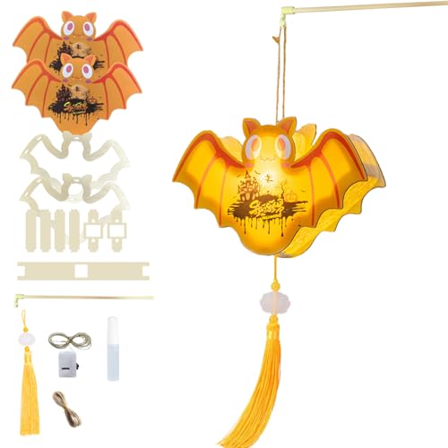 KEELYY Halloween Fledermaus Laterne, Tragbare Fledermaus LED Lantern, Papierlaterne für aufhängen, DIY Fledermaus Bastelset für Halloween Dekoration Saint Martin Festival KEELYY Halloween Fledermaus Laterne, Tragbare Fledermaus LED Lantern, Papierlaterne für aufhängen, DIY Fledermaus Bastelset für Halloween Dekoration Saint Martin Festival von KEELYY