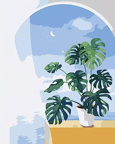 KEEMOSO Malen Nach Zahlen Erwachsene Die Schlucht Landschaft DIY Ölgemälde Leinwand Set mit 3 Pinsel und Acrylpigment für Frauen Home Deko- Ohne Rahmen 40 x 50 cm von KEEMOSO