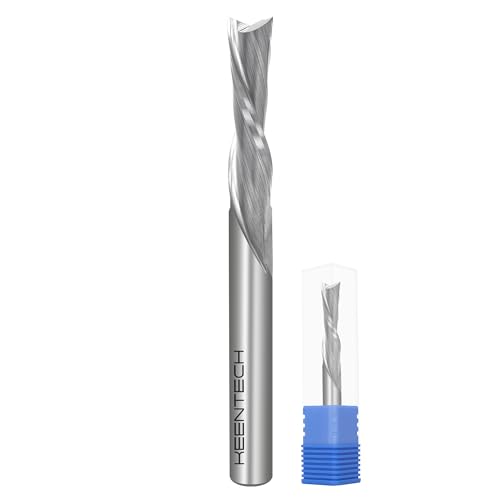 KEENTECH 6 mm Schaft Downcut 2 Flöten Flat Tip Sprial Router Bit für CNC-Fräsmaschine, 6 mm Schnittdurchmesser, 25 mm Schnitttiefe, für Holzschneiden, benutzerdefinierte Möbel, Schlitz-Einsteckschlitz KEENTECH 6 mm Schaft Downcut 2 Flöten Flat Tip Sprial Router Bit für CNC-Fräsmaschine, 6 mm Schnittdurchmesser, 25 mm Schnitttiefe, für Holzschneiden, benutzerdefinierte Möbel, Schlitz-Einsteckschlitz von KEENTECH