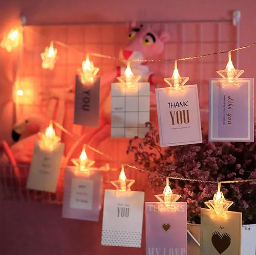 KEEPAQ Fotoclips Lichterkette, 5M LED Foto Lichterkette mit 30 Stern Clammern AA Batteriebetriebene Warmweiß für Fotos Wand, Kinderzimmer, Camping, Geburtstag, Hochzeit, Party, Ramadan, Weihnachtstag KEEPAQ Fotoclips Lichterkette, 5M LED Foto Lichterkette mit 30 Stern Clammern AA Batteriebetriebene Warmweiß für Fotos Wand, Kinderzimmer, Camping, Geburtstag, Hochzeit, Party, Ramadan, Weihnachtstag von KEEPAQ