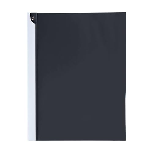 KEERADS Aesthetic Packung -Berichtshüllen mit transparenter Vorderseite, Präsentationsmappen aus Kunststoff, Lebenslauf-Portfolio-Ordner, Papier-Aktenordner schwenkbarem (Black, One Size) von KEERADS