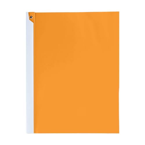 KEERADS Aesthetic Packung -Berichtshüllen mit transparenter Vorderseite, Präsentationsmappen aus Kunststoff, Lebenslauf-Portfolio-Ordner, Papier-Aktenordner schwenkbarem (Orange, One Size) von KEERADS