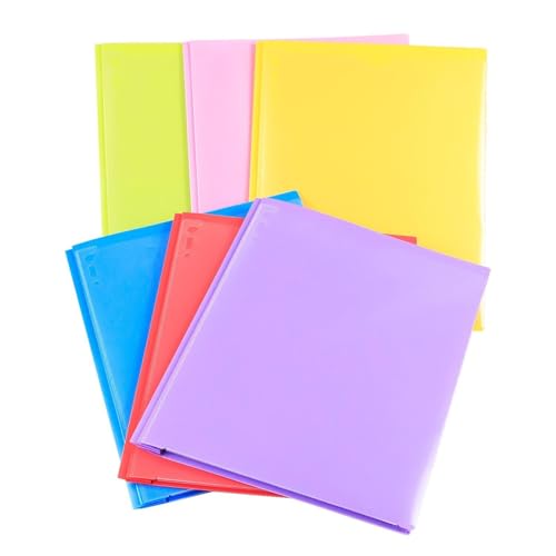 KEERADS Klemmbrett Ordner mit und Zinken Verschlüssen 2 Taschenordner 3 Zinkenordner 6er-Pack hat Kunststoff 2025 (Hot Pink, One Size) von KEERADS