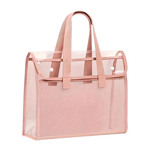 KEERADS Mappe 2025 Büchertasche, große Kapazität, verdickte Handtasche, sichtbare Aktentasche, Aufbewahrungstasche für Schülerdateien, Hausaufgabenbücher, Lerntasche (A, One Size) von KEERADS