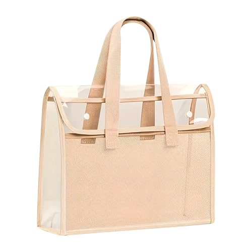 KEERADS Mappe 2025 Büchertasche, große Kapazität, verdickte Handtasche, sichtbare Aktentasche, Aufbewahrungstasche für Schülerdateien, Hausaufgabenbücher, Lerntasche (B, One Size) von KEERADS