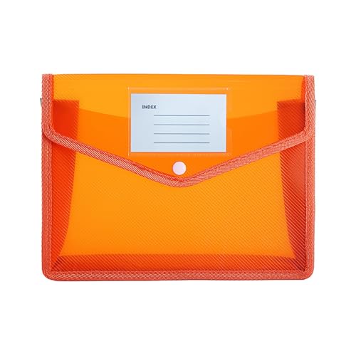 KEERADS Mappe Aktenerweiterungsmappe, Brieftasche, Aktentaste, wasserdichte Mappe, Dokument mit Druckknopf für Büro und Schreibwaren 2025 (Orange, One Size) von KEERADS