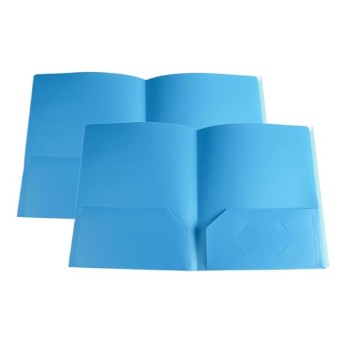 KEERADS Postmappe Kunststoff-Ordner mit, Standard-Briefpapier-Ordner, 2 Visitenkartenfächer, strapazierfähig, für Schulprüfungen, Dokumentengröße, Organizer Studenten, Blau 2025 (Blue, One Size) von KEERADS