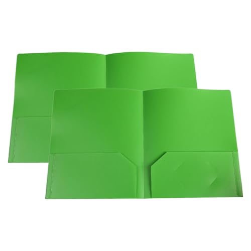 KEERADS Postmappe Kunststoff-Ordner mit, Standard-Briefpapier-Ordner, 2 Visitenkartenfächer, strapazierfähig, für Schulprüfungen, Dokumentengröße, Organizer Studenten, Blau 2025 (Green, One Size) von KEERADS
