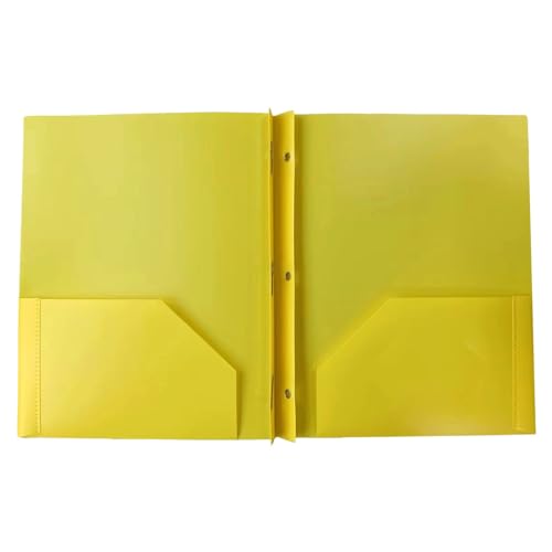 KEERADS Postmappe PP Tadpole Clip Doppel Ordner Kunststoff Lagerung Klapp 2025 (Yellow, A) von KEERADS
