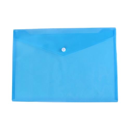 KEERADS Ringbuch Wiederverwendbare Kunststoff-Brieftaschen, Ordner, transparente Dokumentenmappen im Kanzleiformat, Umschlagtaschen mit Druckknopfverschluss für Zuhause, Schule, Reisen, (Blue, C) von KEERADS