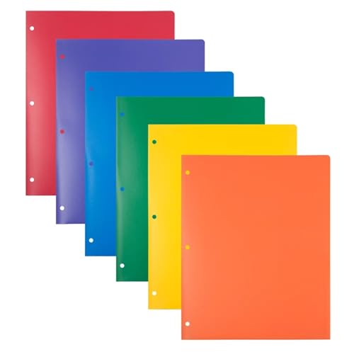 KEERADS Schnellhefter Allgemeiner PP-Kunststoff-Doppelbeutelordner für Studenten mit drei Löchern 2025 (Red, One Size) von KEERADS