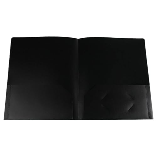 KEERADS Schnellhefter Kunststoff-Ordner mit, Standard-Briefpapier-Ordner, 2 Visitenkartenfächer, strapazierfähig, für Schulprüfungen, Dokumentengröße, Organizer Studenten, Blau (Black, One Size) von KEERADS