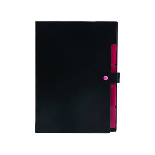 KEERADS Zeugnismappe Ordner Akkordeon Dokument Veranstalter Brief Papier Erweitern 2025 (Black, One Size) von KEERADS